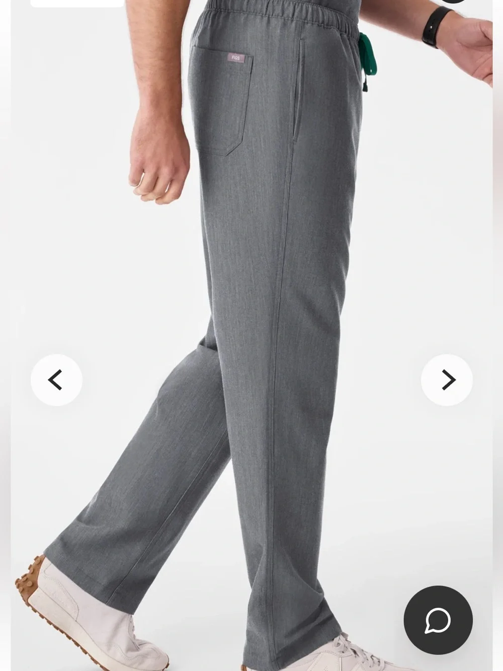 FIGS Men's Pisco Basic Straight Leg Scrub Pants Size Small Gray Graphite FM4500